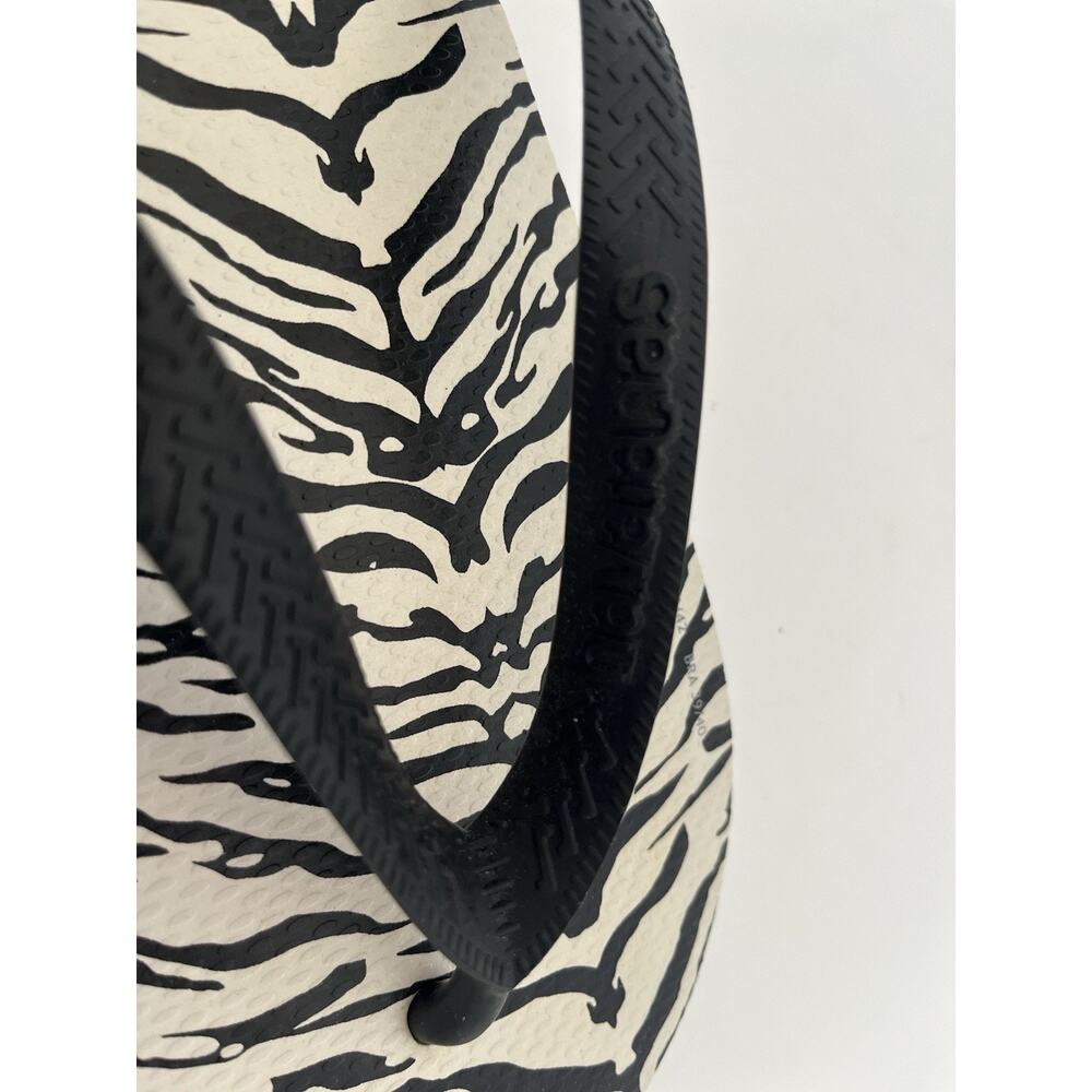YVES SAINT LAURENT HAVAIANAS ZEBRA PRINT US SZ 9/10W, EURO 40/41, EXCELLENT - Picture 7 of 13